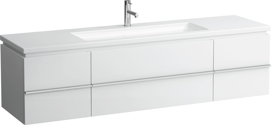 H4013620755191 Шкафчик под раковину с сифоном, экономящим пространство, для раковин 816438, 2 выдвижных ящика, 2 дверцами, 2 стеклянные полки LAUFEN PRO