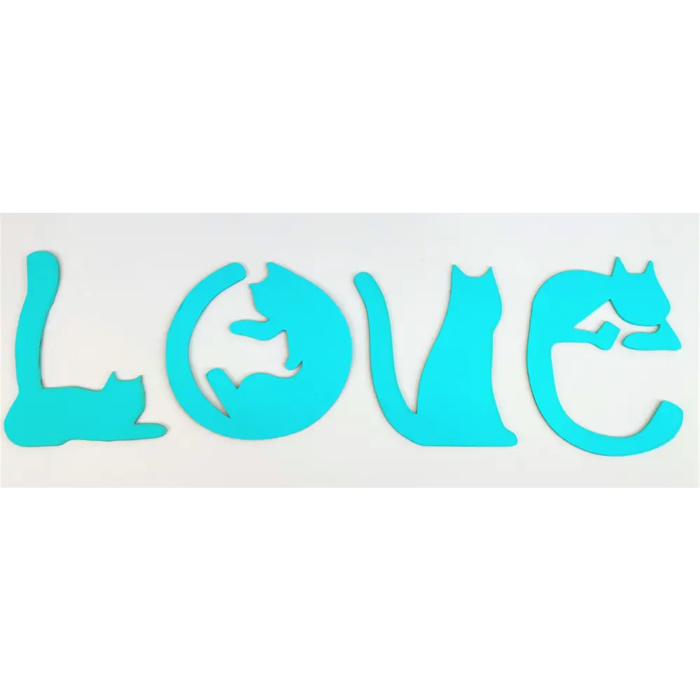 Настенное панно "Котики Love" дерево 70x26 см Симфония STLM-2021256 - Вид №3