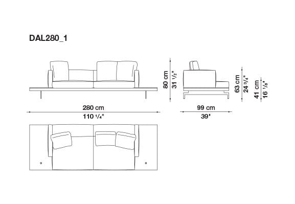 3-местный тканевый диван с полуостровом B&B Italia док ARCH-00061121 - Вид №190