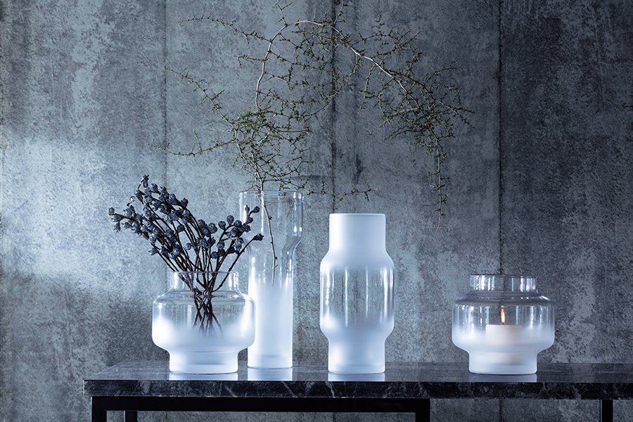 Ваза стеклянная белая 19 см Mist LSA INTERNATIONAL - 00-3880711 Белый  - Вид №1