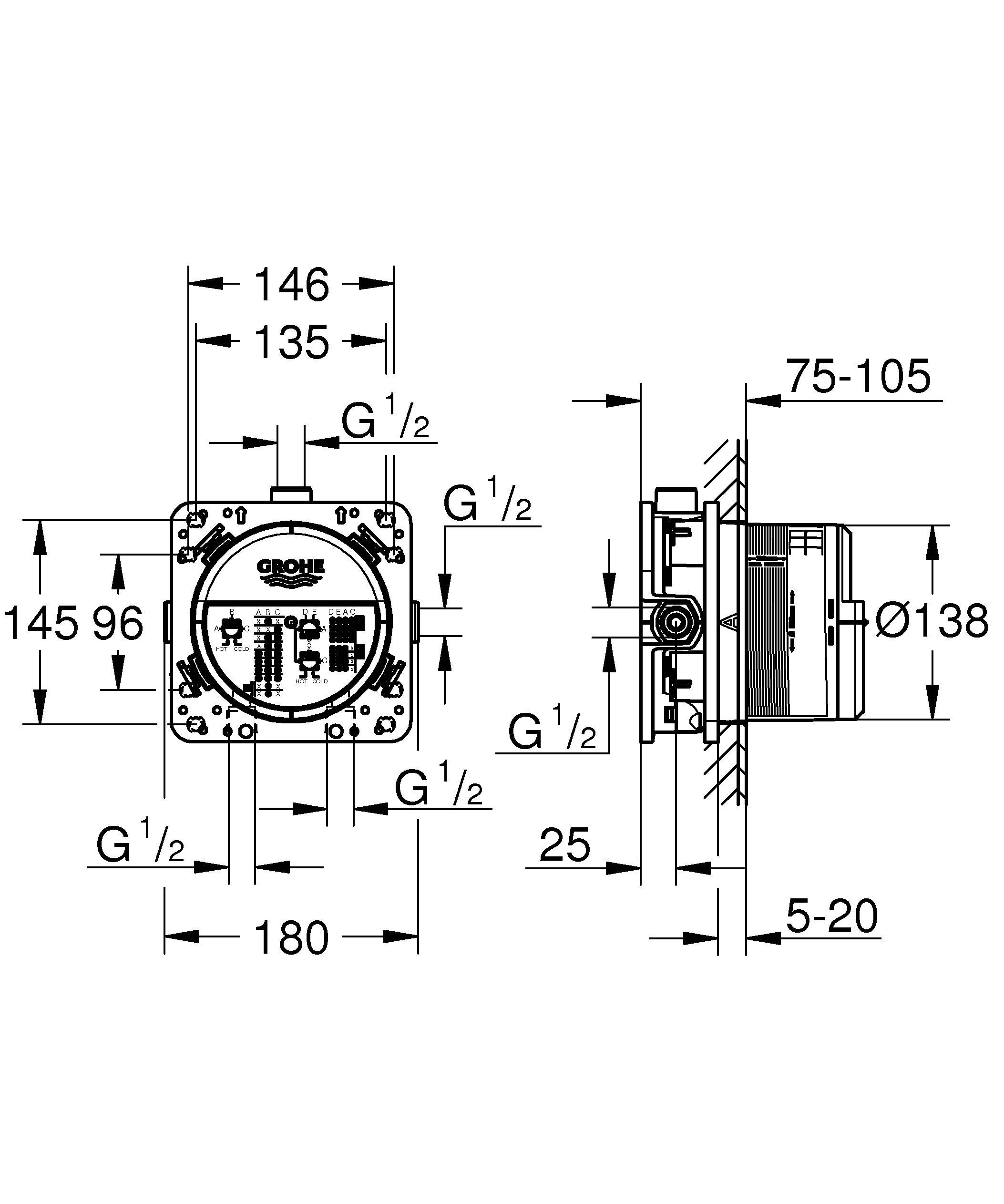 Готовый комплект для душа GROHE Grohtherm SmartControl (NSB0136) - Вид №4