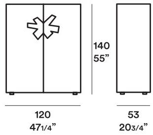 JESSE Буфет из лакированной древесины с распашными дверцами sun-id-1500020 - Вид №3