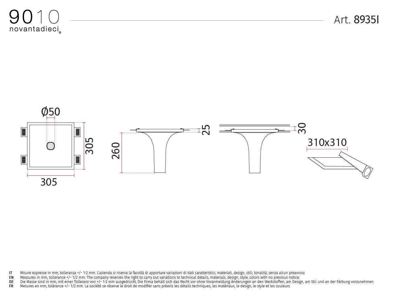 Светодиодный потолочный светильник cristaly® 9010 novantadieci 8935I ARCH-00033905 - Вид №2