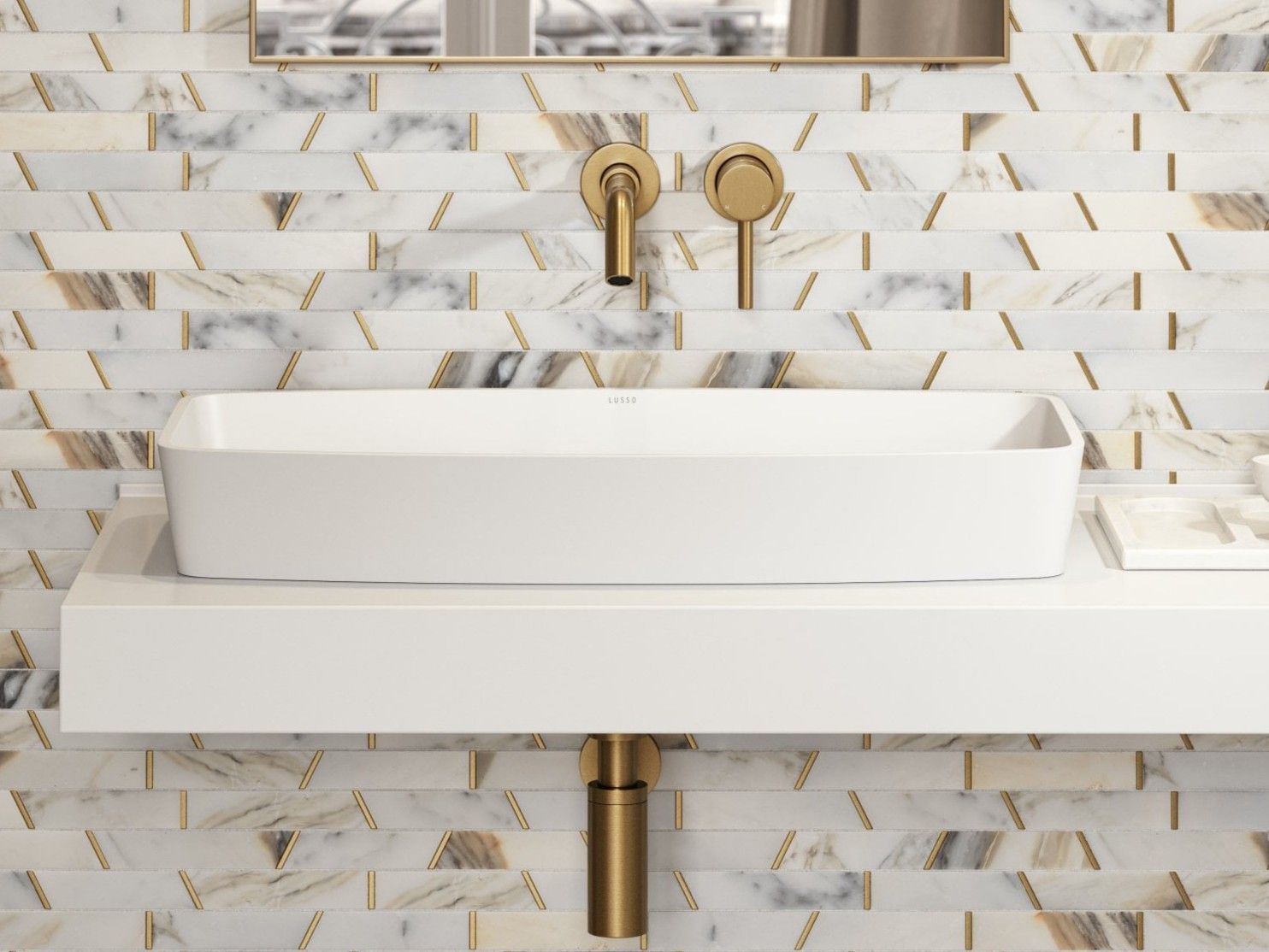 Прямоугольная столешница из смолы LUSSO ARCH-00085884