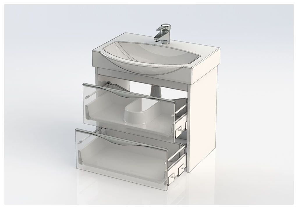 Тумба с раковиной Aquanet Франка 65 белый 0018305100182328 - Вид №7