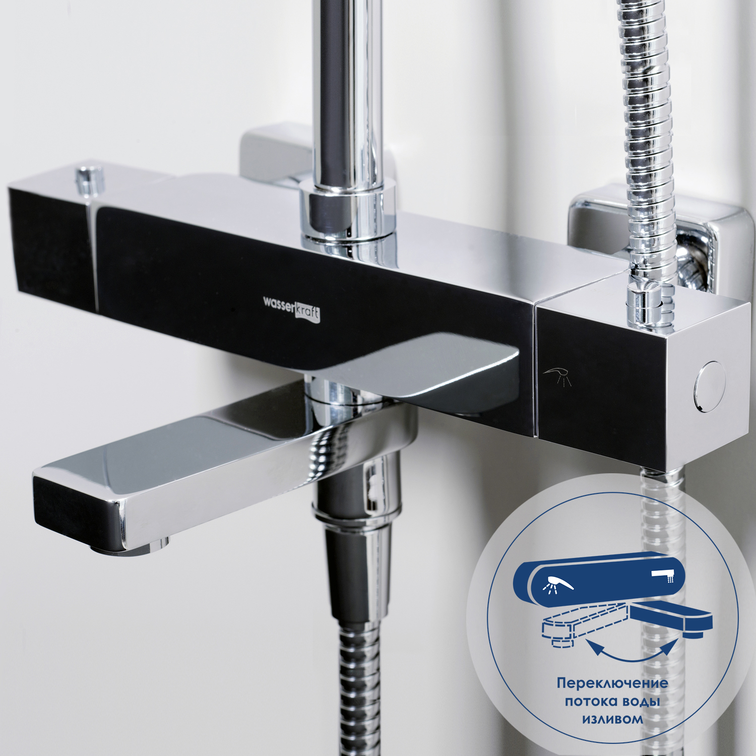 A19901 Thermo Душевой комплект с термостатическим смесителем WasserKRAFT  - Вид №5