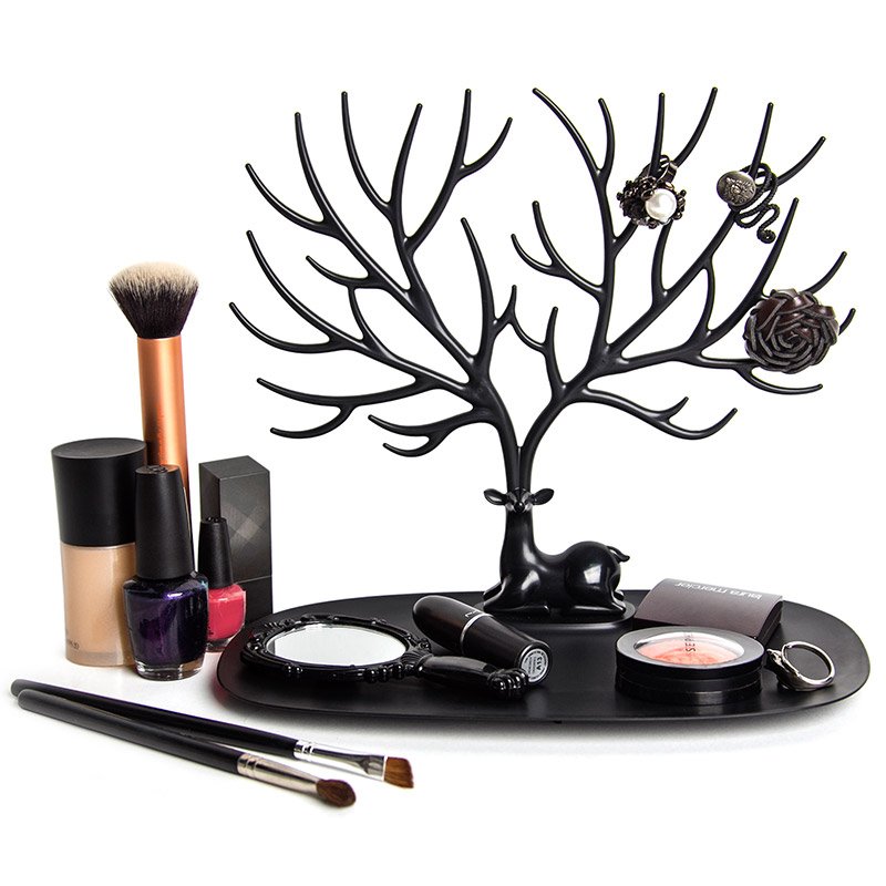 Декоративный органайзер для украшений deer малый черный QUALY  253181 Черный  - Вид №1