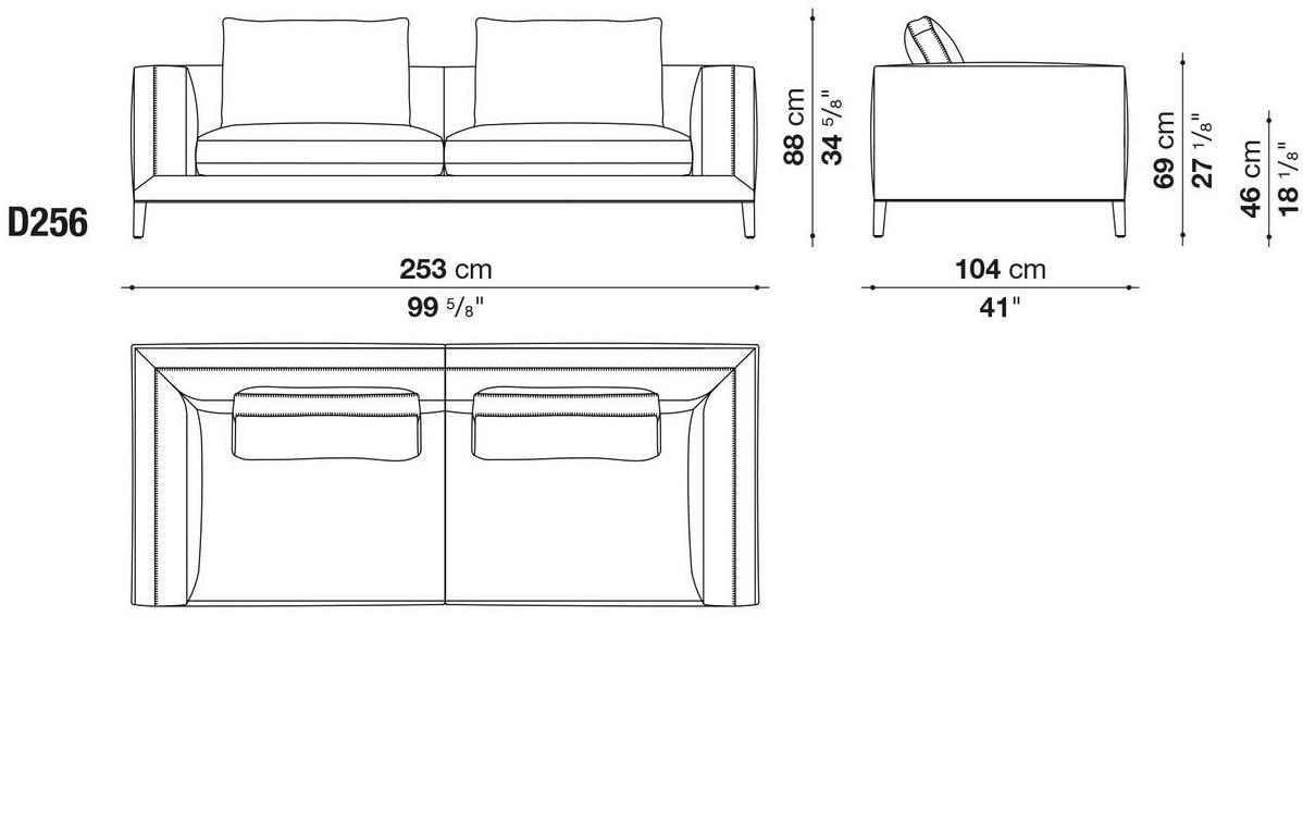 Maxalto Модульный угловой диван из ткани Dives sun-id-1407259 - Вид №15