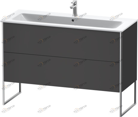XS444804949 XSquare Тумбочка напольная Графит матовый, декор Duravit