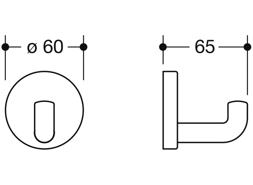 477.90.99045 настенный крючок HEWI Suizidhemmende Produkte  - Вид №2
