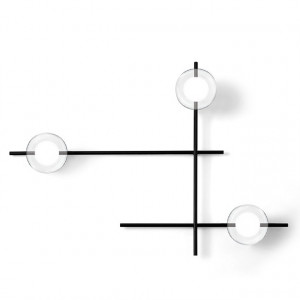 Miloox 1744.219 Настенный светильник с черным каркасом MIKADO.