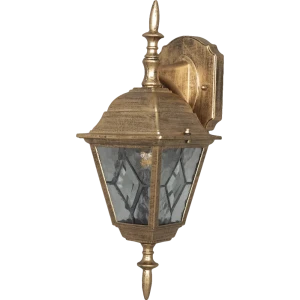 Настенный светильник уличный Elektrostandard "Vega" 1xE27х60 Вт, цвет чернёное золото, IP44