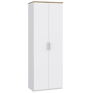 91837155 Шкаф распашной Шатура 2 дверцы 70.8x196.6x37.4 см ЛДСП цвет белый STLM-1459709