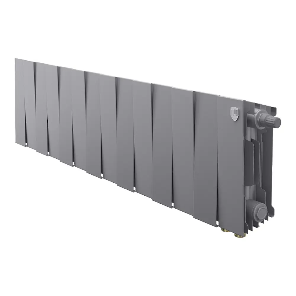 Радиатор секционный Royal Thermo Pianoforte VDR 200/100 14 секций нижнее правое подключение биметалл серый 86733744 STLM-2022213 