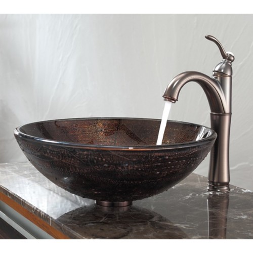 GV580-12mm-FVS1005BN Накладная раковина на столешницу  прямоугольная Krausru  - Вид №1