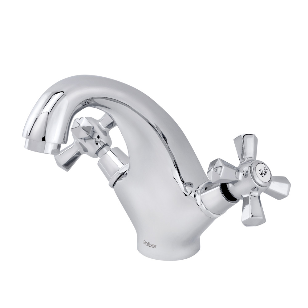R7001 Смеситель для раковины с двумя рукоятками Raiber Ventis 