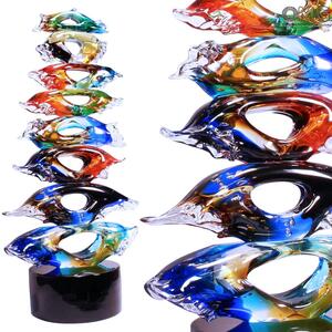 4574 ORIGINALMURANOGLASS С широко закрытыми глазами - Абстрактная скульптура - муранское стекло 51 см