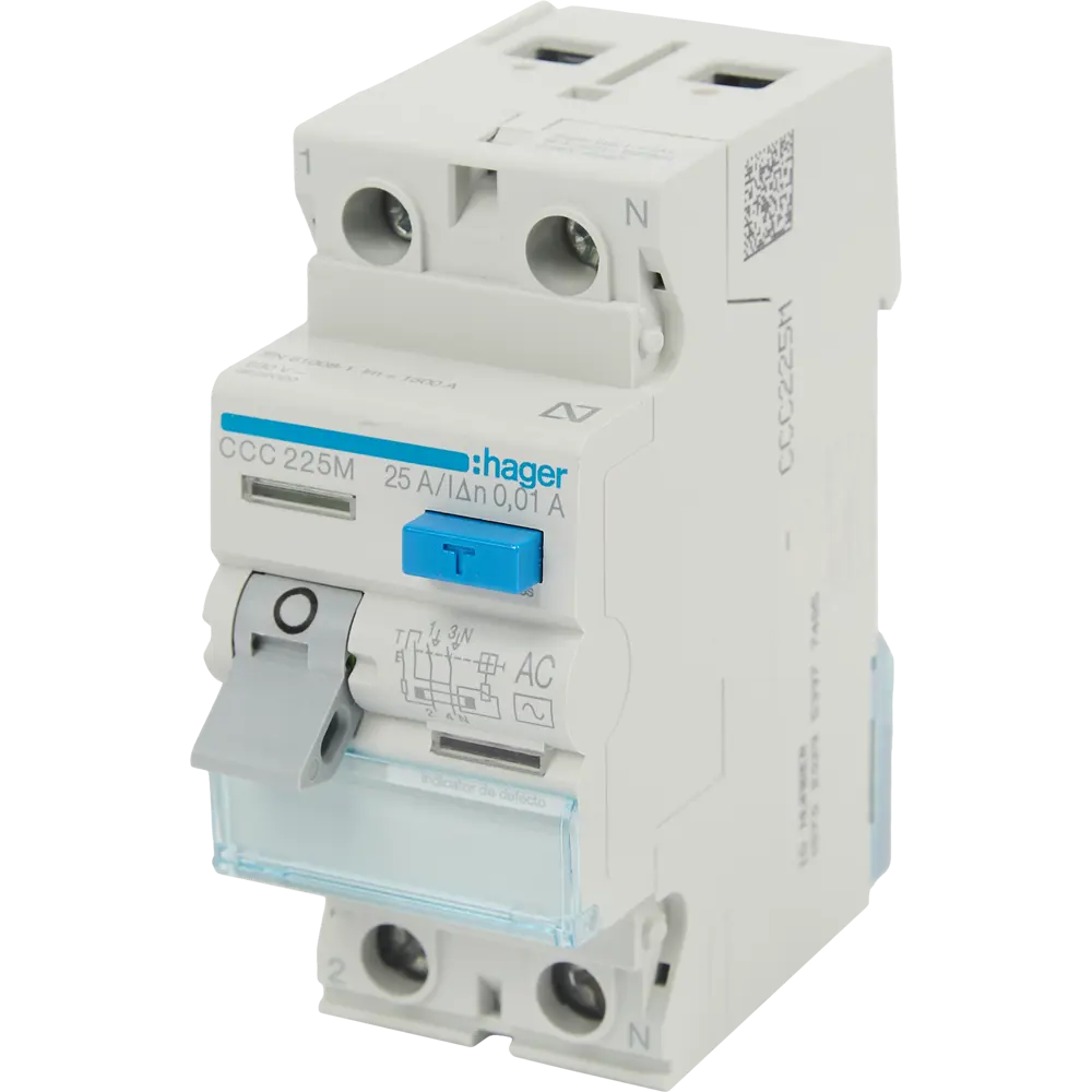 УЗО Hager CCC225M 2P 25 A 10 мА 6 кА AC STLM-2145806