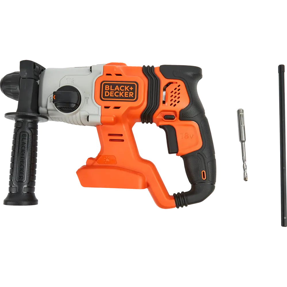 Перфоратор аккумуляторный SDS-plus Black&Decker BCD900B-XJ, 18 В, 1.2 Дж, без АКБ и ЗУ BLACK + DECKER STLM-2166100 - Вид №4