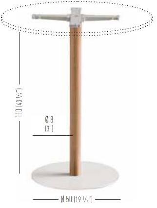 GABER Основание стола из стали и дерева sun-id-1387820 - Вид №1