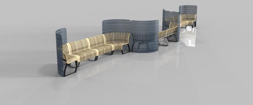 Green Furniture Concept Разделитель скамейки Radius sun-id-1487233 - Вид №4