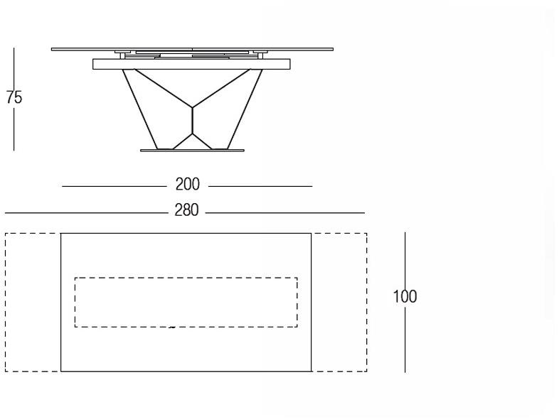NAOS Раздвижной хрустальный стол sun-id-1425968 - Вид №3