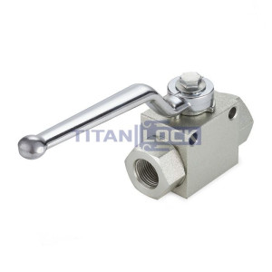 Гидравлический шаровой кран, 1/2", типа ВР-ВР, с креп. отв., сталь TLHYDV1/2F TITAN LOCK