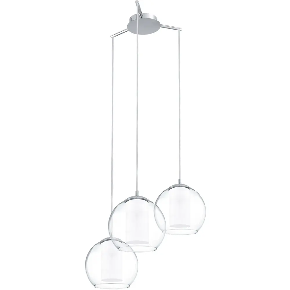 Подвес Bolsano 3xE27x60 Вт, металл/стекло, цвет хром/прозрачный 16515308 STLM-2132617 Eglo 
