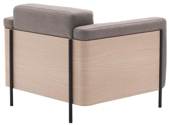 Andreu World Кресло из ткани с подлокотниками Rap Bu1135 - Вид №1