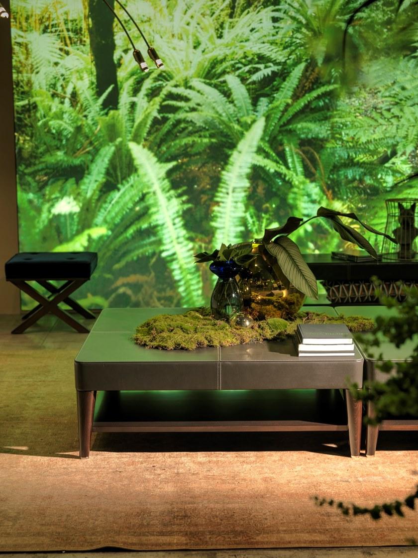 SELVA Низкий квадратный кожаный журнальный столик Gatsby 3645 - Вид №3