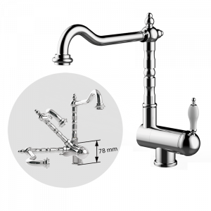 535190 BASIC/PREMIUM Складной ретро Носик 1866 Смеситель для раковины Хром GRB MIXERS