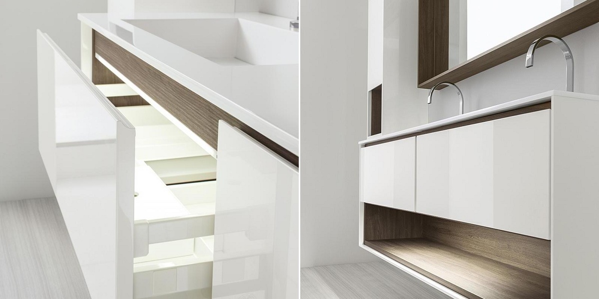 Комплект мебели для ванной комнаты. Лакировка снаружи/ лакировка внутри FRAME fr1 OASIS BATHROOM Master Frame - Вид №2