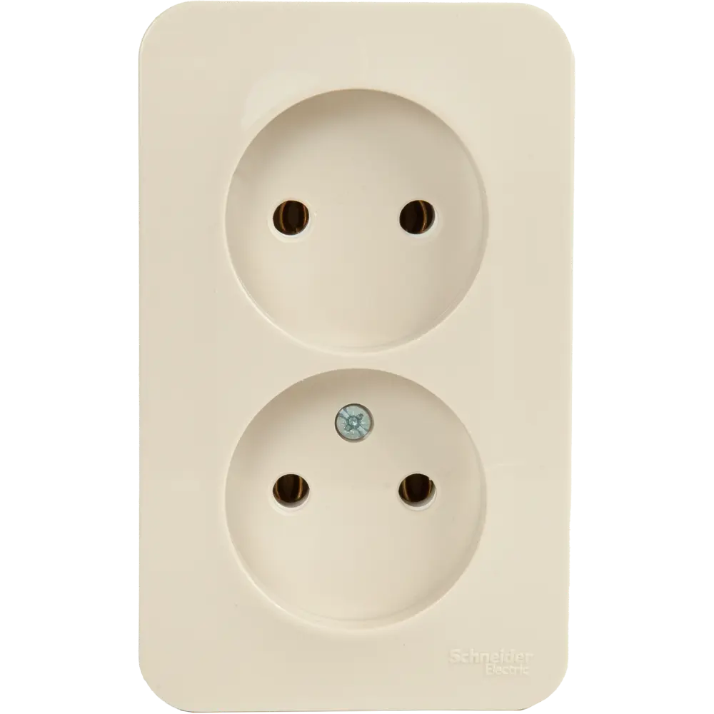 Розетка двойная накладная Schneider Electric Blanca без заземления цвет бежевый 86720950 STLM-2156373 SYSTEME ELECTRIC