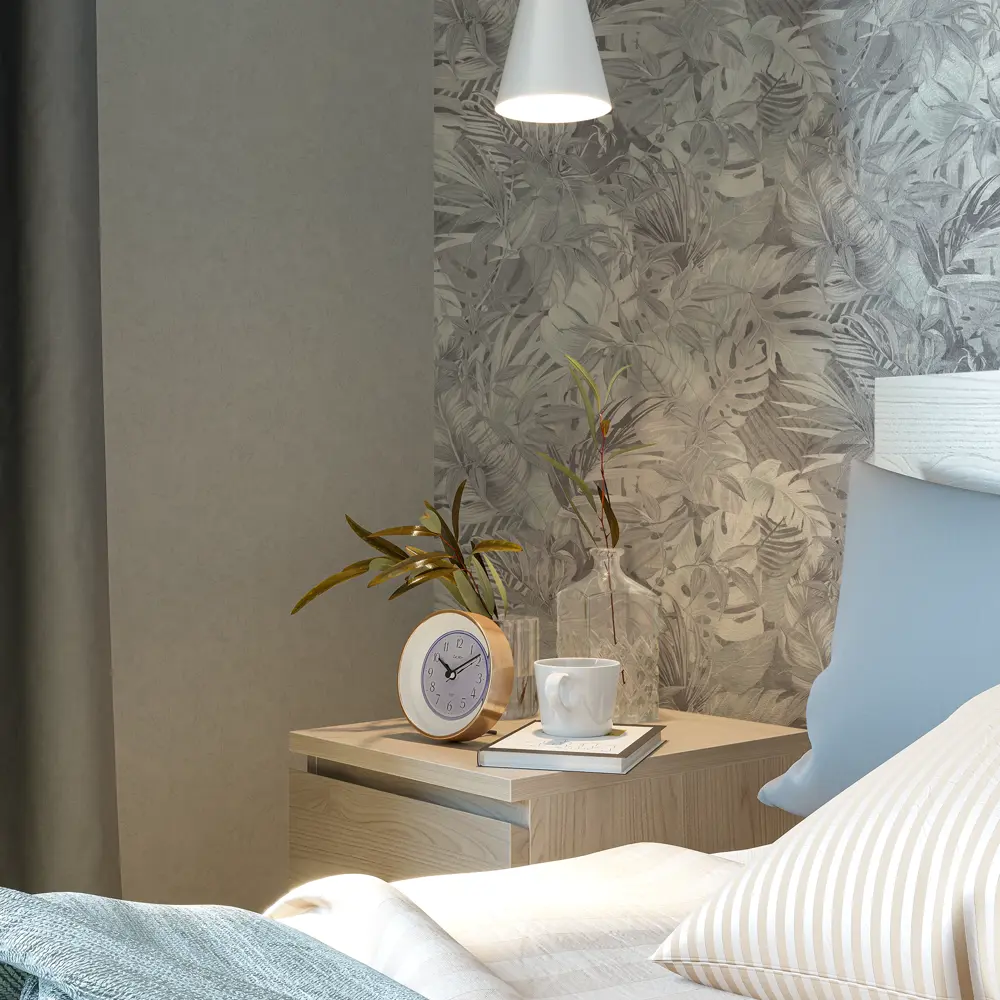 Обои флизелиновые Palitra Home Bionica серо-голубые 1.06 м 71843-46 STLM-2102205 - Вид №3