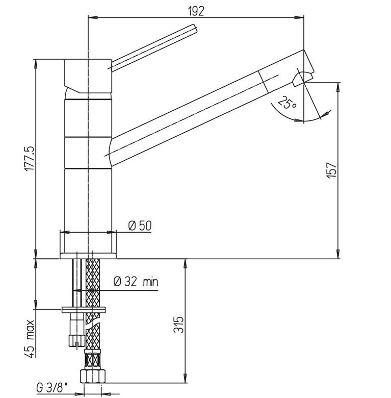 Paini Cox 78CR573KM смеситель для кухни  - Вид №2