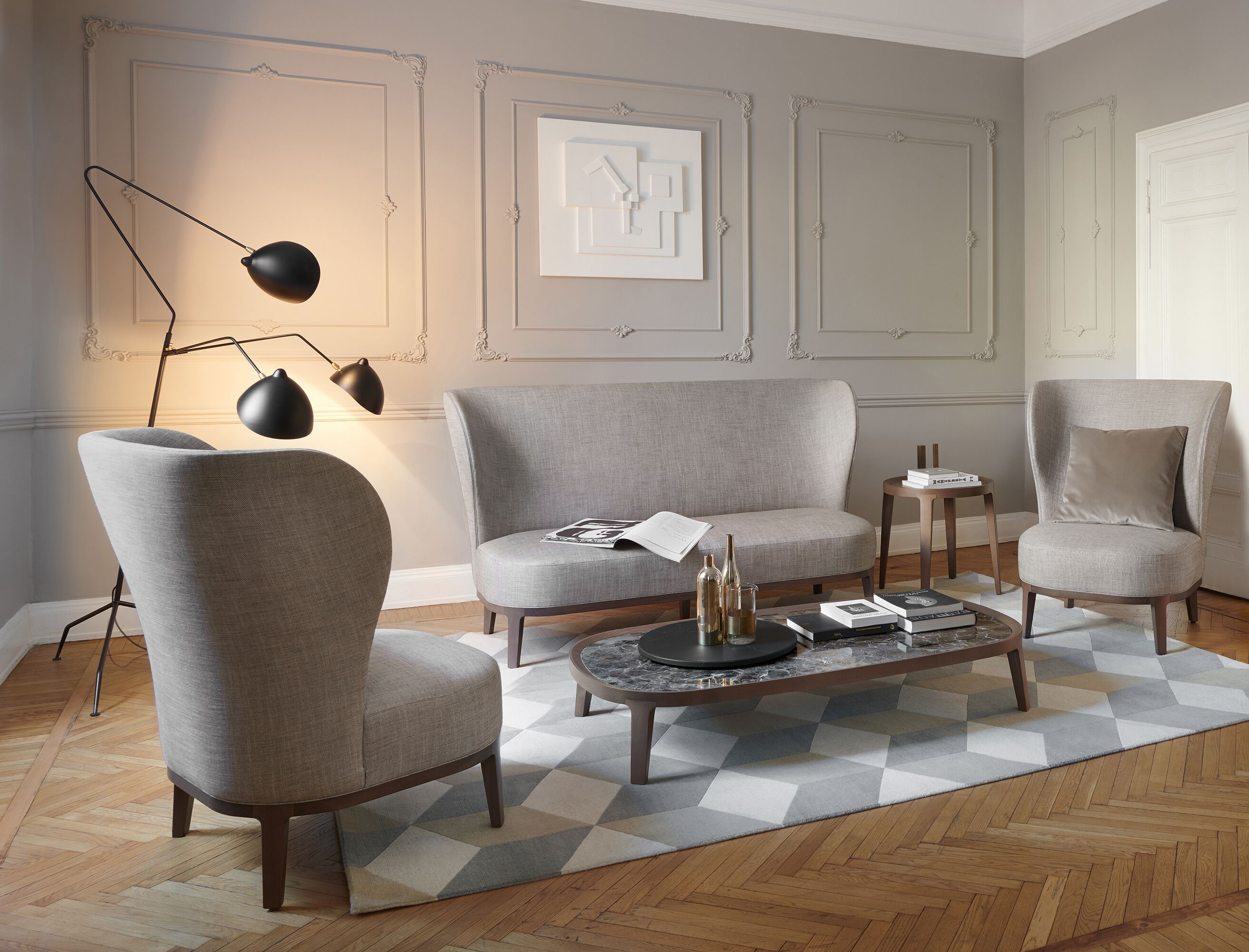 Низкий прямоугольный журнальный столик из ясеня Potocco весна ARCH-00008367 - Вид №3