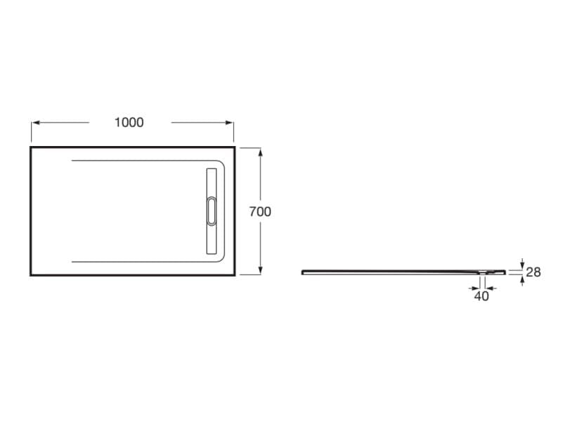 Прямоугольный сверхплоский поддон для душа Stonex® Roca Aquos ARCH-00101045 - Вид №36