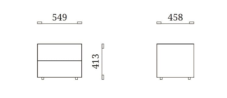Деревянная прямоугольная тумбочка с ящиками Febal Casa ARCH-00038191 - Вид №2