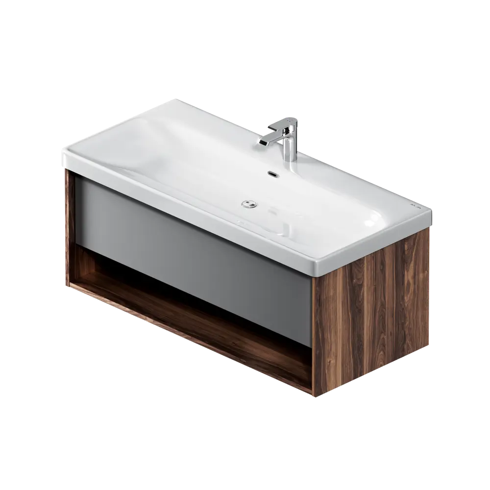 Тумба под раковину подвесная AM.PM Stern 105 см 1 ящик цвет орех STLM-2204256