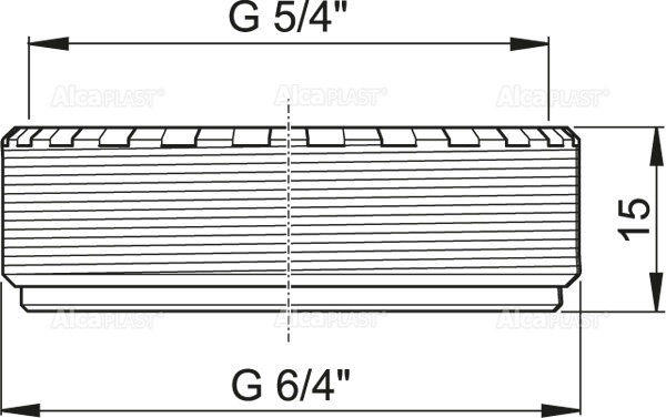 Переходник 6/4"×5/4" ALCAPLAST S0507ND - Вид №1