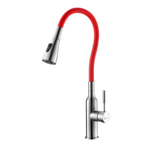 LM5082S-Red Смеситель Expert для кухни с гибким изливом LEMARK EXPERT