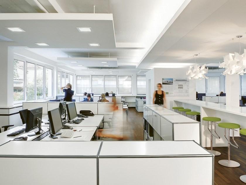 USM Низкомодульный офисный шкаф для хранения из металла Usm haller system sun-id-1380981 - Вид №4