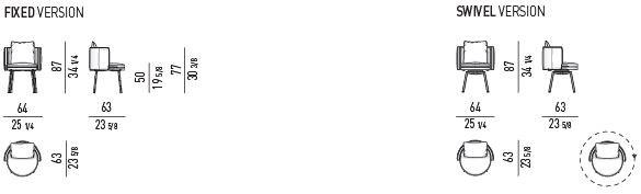 Minotti Стул из мягкой ткани Torii sun-id-1399723 - Вид №7