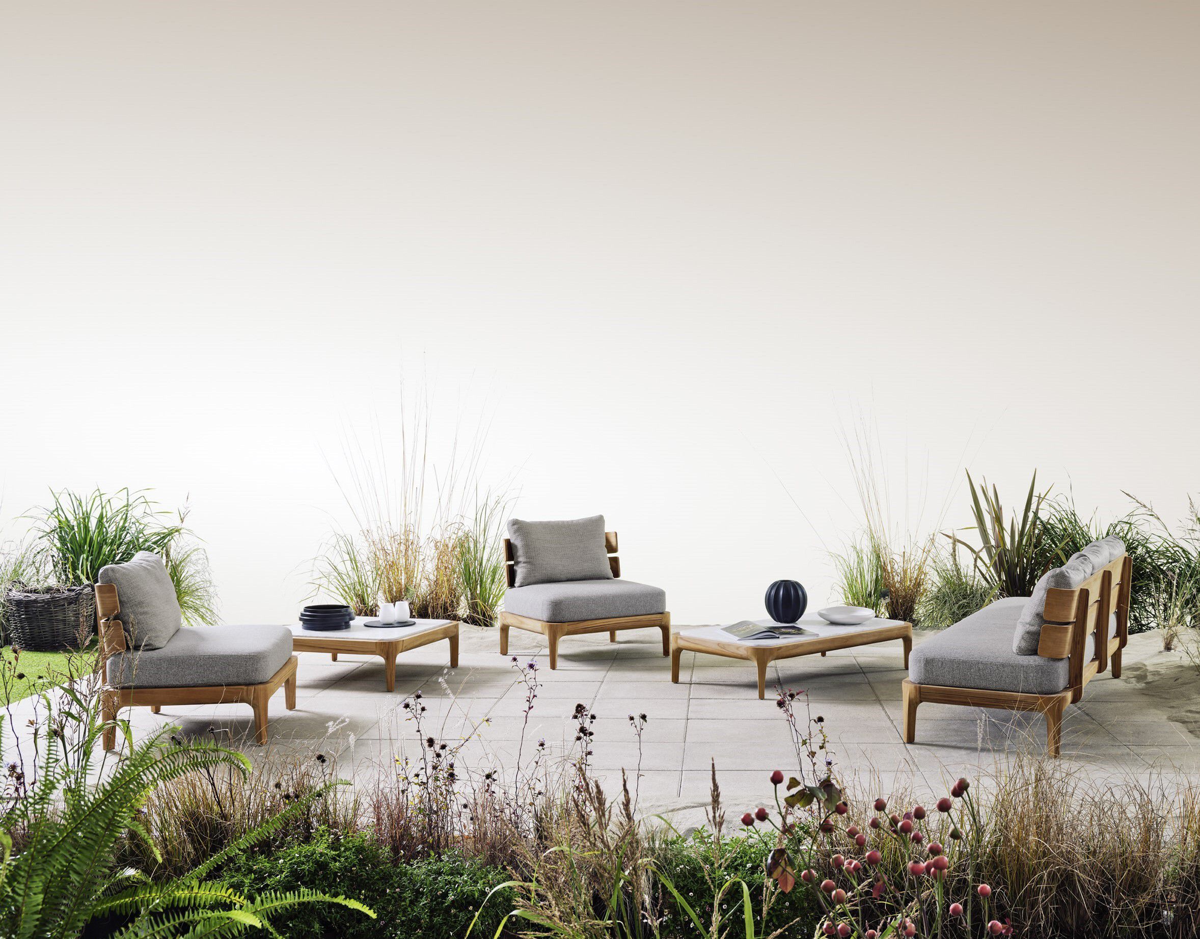 3-местный съемный диван из тикового дерева Gervasoni Gervasoni Outdoor ARCH-00113301 - Вид №3