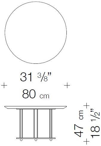 Garbarino Круглый журнальный столик Aureola Aur cf4  - Вид №2