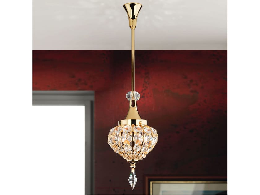 Подвесной светильник из латуни с кристаллами Orion Oriental ARCH-00032733