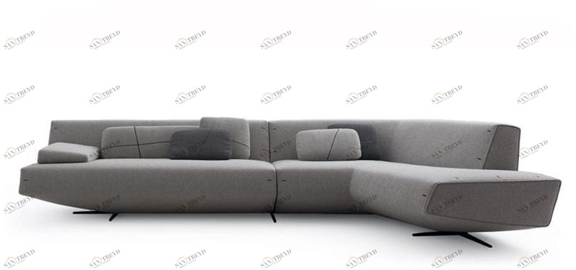 Poliform Угловой диван с тканевой обивкой sun-id-1429650