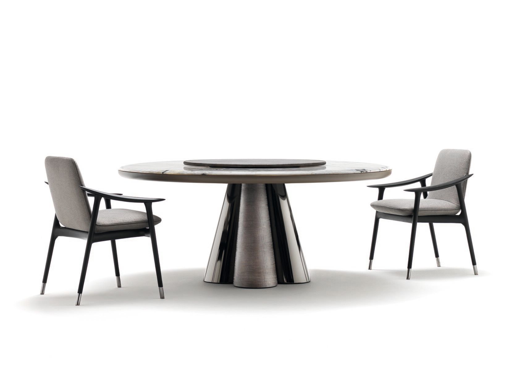 Круглый стол с мраморной столешницей и Lazy Susan CEPPI Evergreen ARCH-00047881