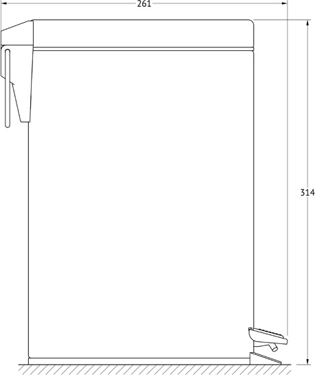 DEF 005 Ведро с педалью 7L DEFESTO Pro - Вид №1