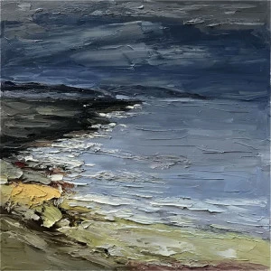 Картина на холсте 100х100 см "Ветреная погода" EVENHOME КАРТИНЫ МАСЛОМ 129921 Бежевый;серый